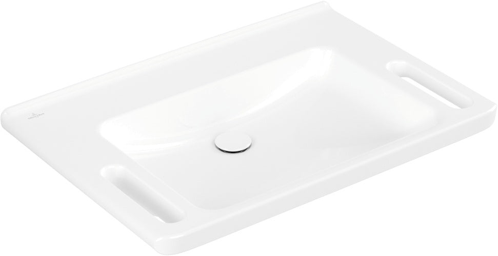 Villeroy & Boch ViCare Wandwaschbecken 800x550 mm Rechteck Weiß Alpin