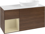 Villeroy & Boch Finion Waschtischunterschrank 1200 mm Glossy White Lacquer mit Beleuchtung
