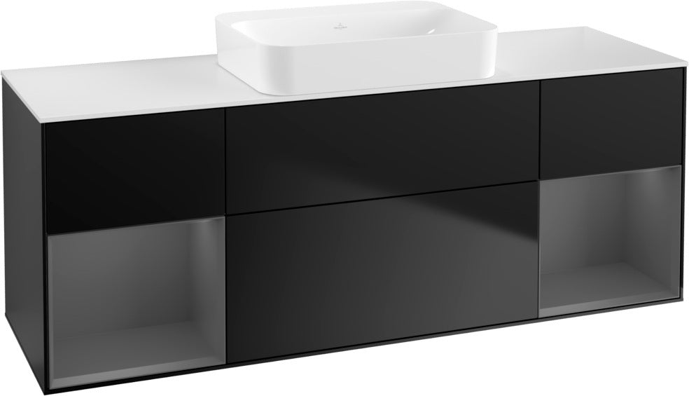 Villeroy & Boch Finion Waschtischunterschrank 1600 mm Glossy White Lacquer mit Beleuchtung