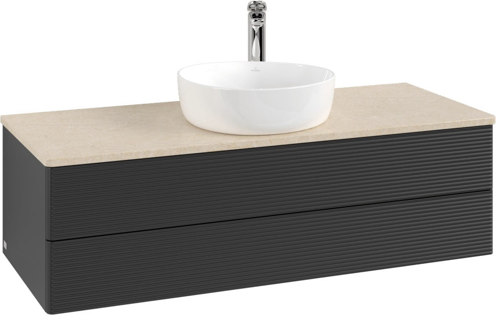 Villeroy & Boch Waschtischunterschrank Antao 1200 mm Anthracite Matt Lackiert mit LED-Beleuchtung