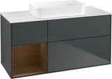 Villeroy & Boch Finion Waschbeckenunterschrank 1200 mm Walnut Veneer mit Beleuchtung