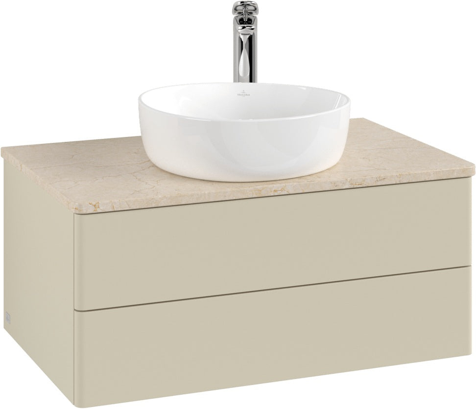 Villeroy & Boch Waschtischunterschrank Antao L19053 800 mm Anthrazit Matt Lack mit LED-Beleuchtung