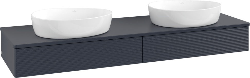 Villeroy & Boch Waschtischunterschrank Antao 1600 mm Anthrazit Matt Lack 2 Auszüge