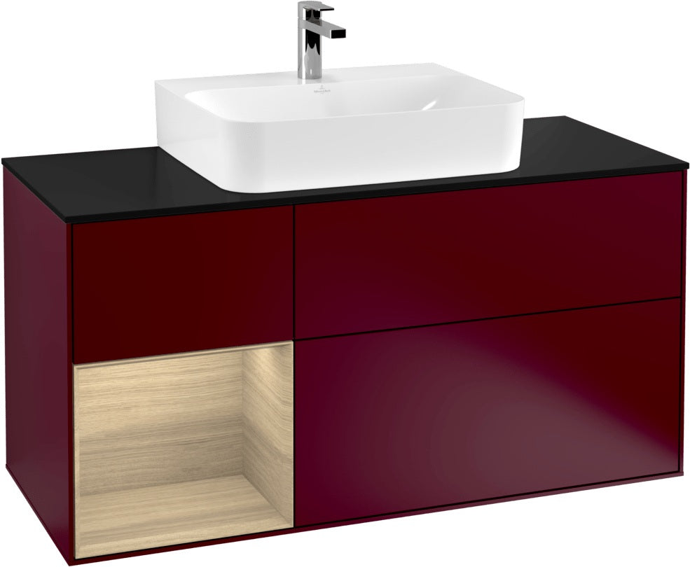 Villeroy & Boch Finion Waschbeckenunterschrank 1200 mm Glossy White mit Beleuchtung