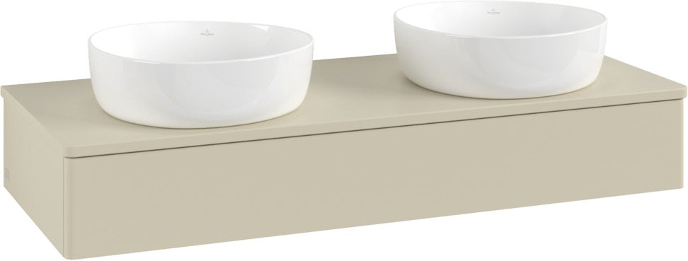 Villeroy & Boch Antao Waschtischunterschrank 1200 mm Silk Grey Matt Lack mit Auszug