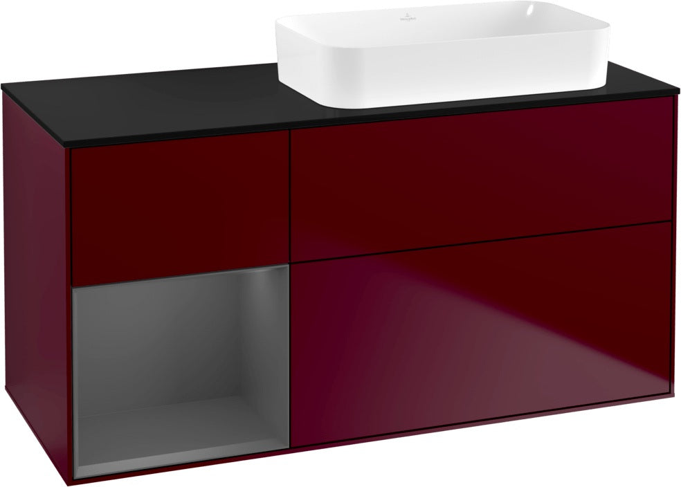 Villeroy & Boch Finion Waschtischunterschrank 120 cm Glossy White Lacquer mit Beleuchtung