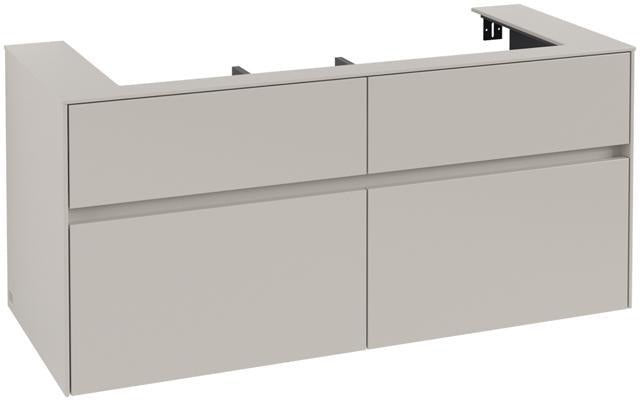 Villeroy & Boch Collaro Waschtischunterschrank 1200 mm Soft Grey mit 4 Auszügen