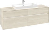 Villeroy & Boch Waschtischunterschrank Collaro C028 B0 1600 mm White Oak mit LED-Beleuchtung und SoftClosing