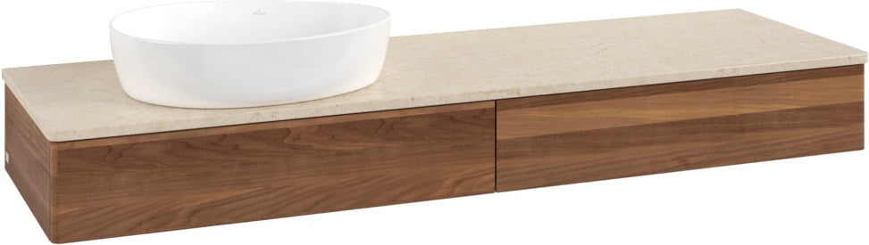 Villeroy & Boch Antao Waschbeckenunterschrank L15013 1600 mm Warm Walnut mit LED