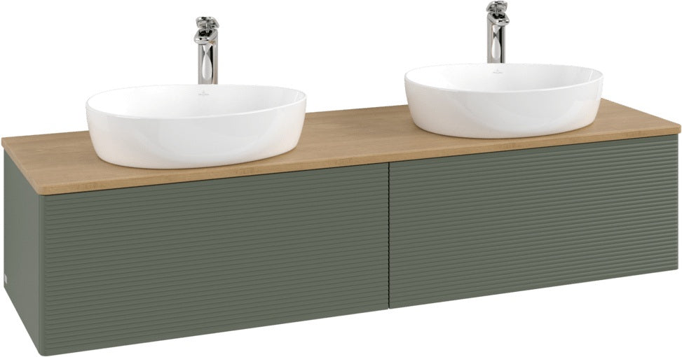 Villeroy & Boch Antao Waschtischunterschrank 1600 mm Anthrazit Matt mit 2 Auszügen
