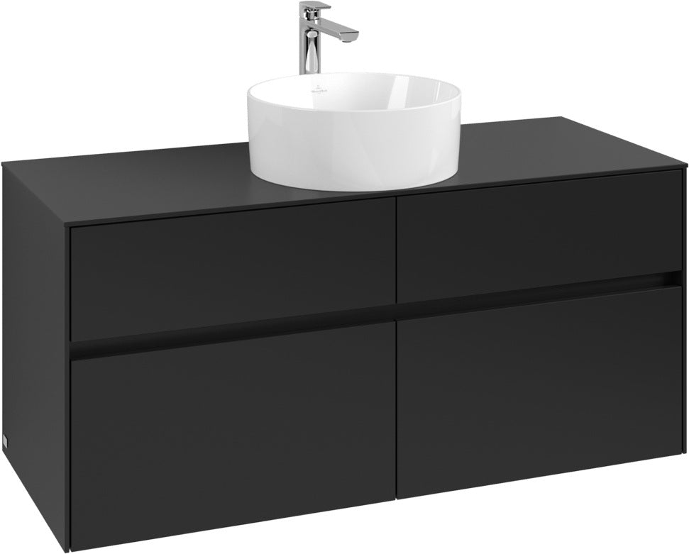 Villeroy & Boch Waschbeckenunterschrank Collaro C041 1200 mm Volcano Black mit SoftClosing