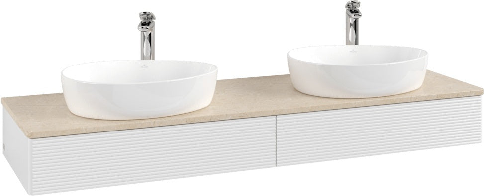 Villeroy & Boch Antao Waschbeckenunterschrank 1600 mm Glossy White Lacquer mit 2 Auszügen