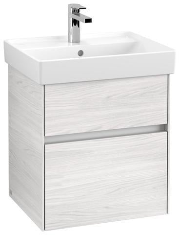 Villeroy & Boch Collaro Waschtischunterschrank 510 mm White Wood mit LED-Beleuchtung und 2 Auszügen