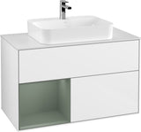 Villeroy & Boch Finion Waschtischunterschrank 1000 mm White Matt Lacquer mit LED-Beleuchtung
