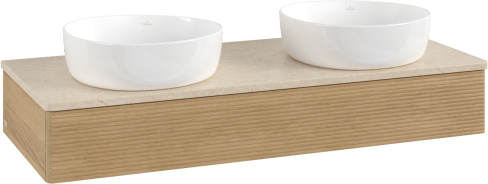 Villeroy & Boch Waschbeckenunterschrank Antao K13113 1200x190x500mm Warm Walnut mit Push-to-open