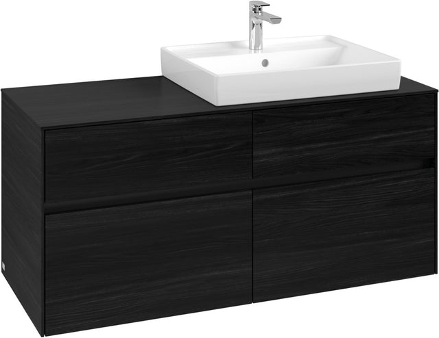 Villeroy & Boch Waschtischunterschrank Collaro C083 Black Oak 1200 mm mit 4 Auszügen