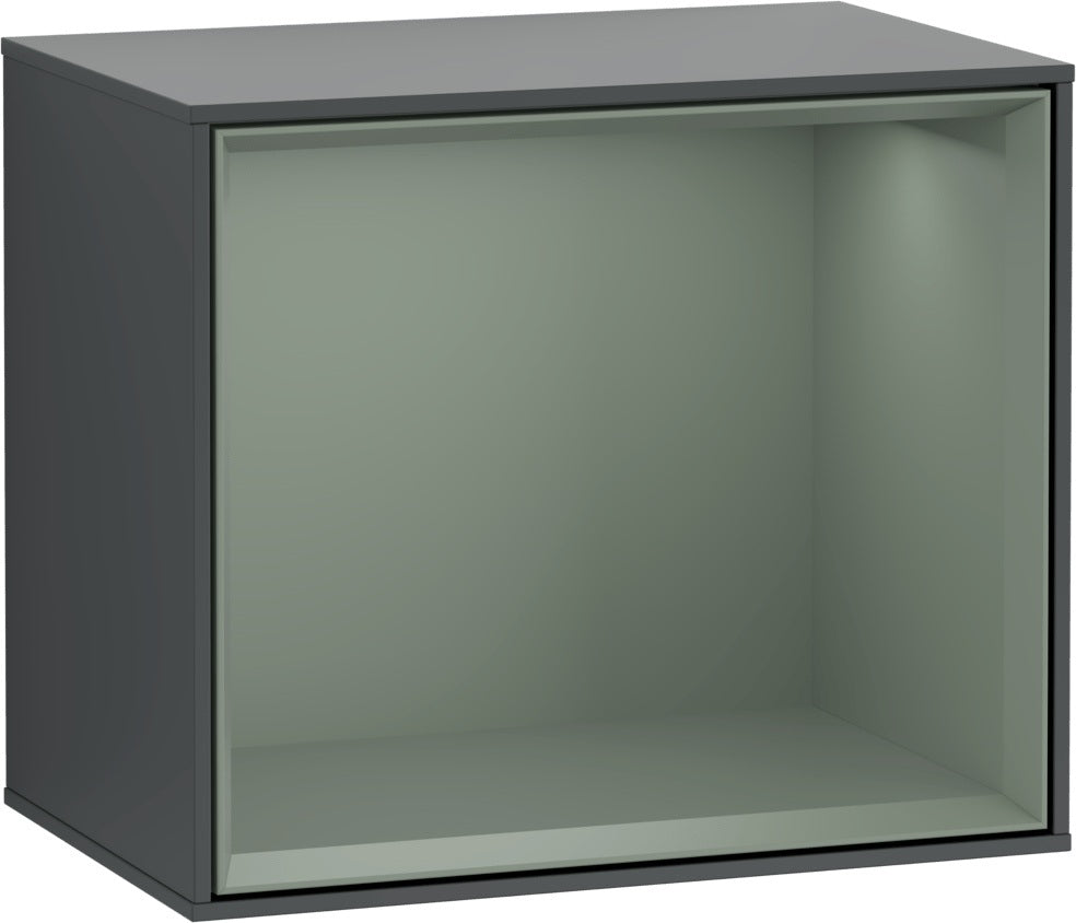 Villeroy & Boch Finion Regalmodul F580GF – 418 mm, Olive Matt Lacquer, mit LED-Beleuchtung