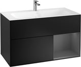 Villeroy & Boch Finion Waschtischunterschrank 996 mm Glossy White Lacquer mit LED-Beleuchtung