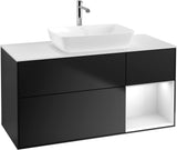 Villeroy & Boch Waschtischunterschrank Finion G831G 1200 mm Glossy White Lacquer mit Beleuchtung