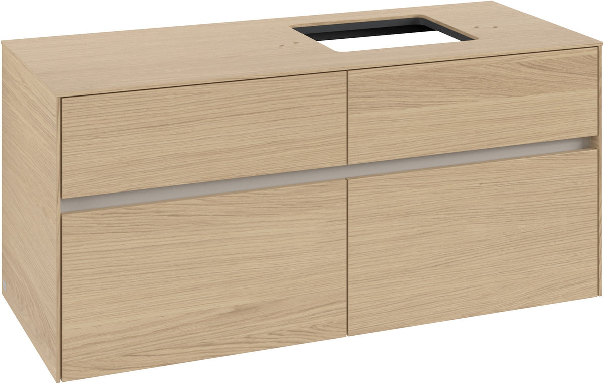 Villeroy & Boch Waschtischunterschrank Collaro C130 Nordic Oak 1200 mm mit 4 Auszügen und Push-Open