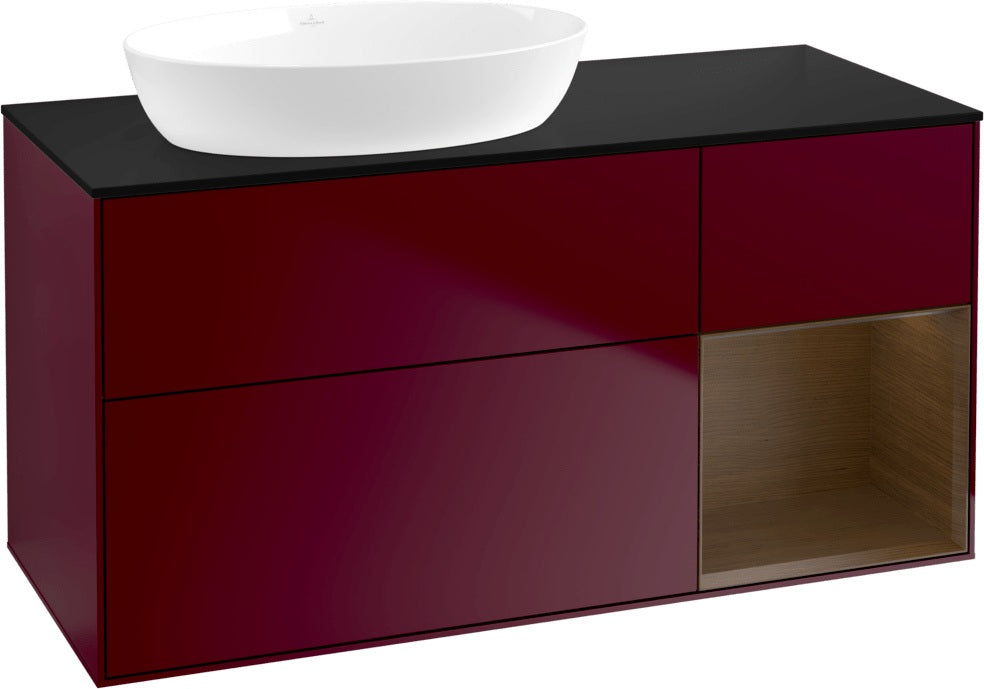 Villeroy & Boch Finion Waschtischunterschrank 1200 mm Glossy White Lacquer mit LED-Beleuchtung