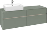Villeroy & Boch Waschtischunterschrank Collaro C135 B0 1600 mm White Oak mit Beleuchtung