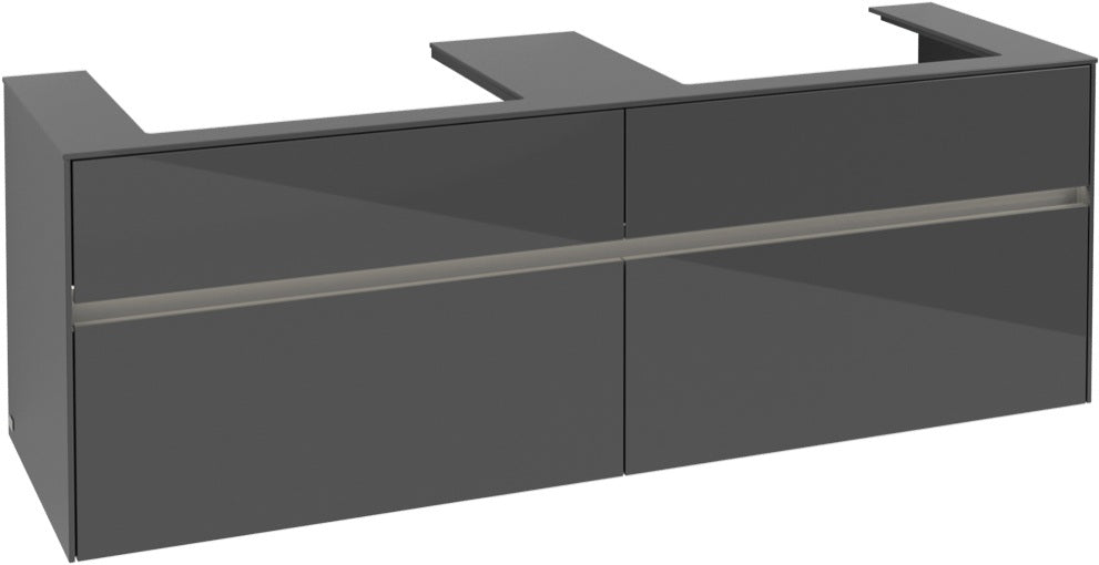 Villeroy & Boch Waschtischunterschrank Collaro C024 B0 1600 mm Glossy Grey mit LED-Beleuchtung