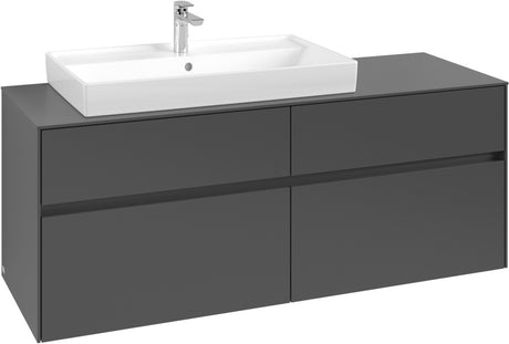 Villeroy & Boch Waschtischunterschrank Collaro C089 B0 1400 mm White Oak mit Beleuchtung und SoftClosing