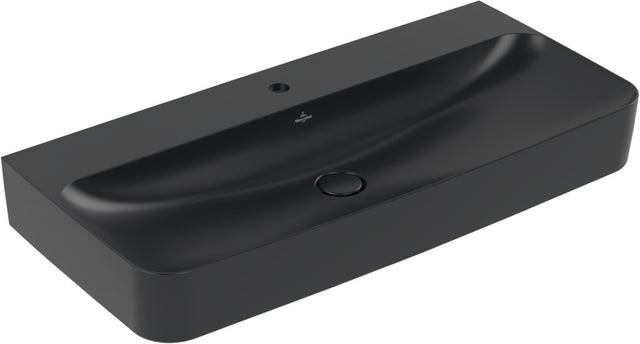 Villeroy & Boch Finion Wandwaschbecken 1000 mm Pure Black CeramicPlus Rechteck