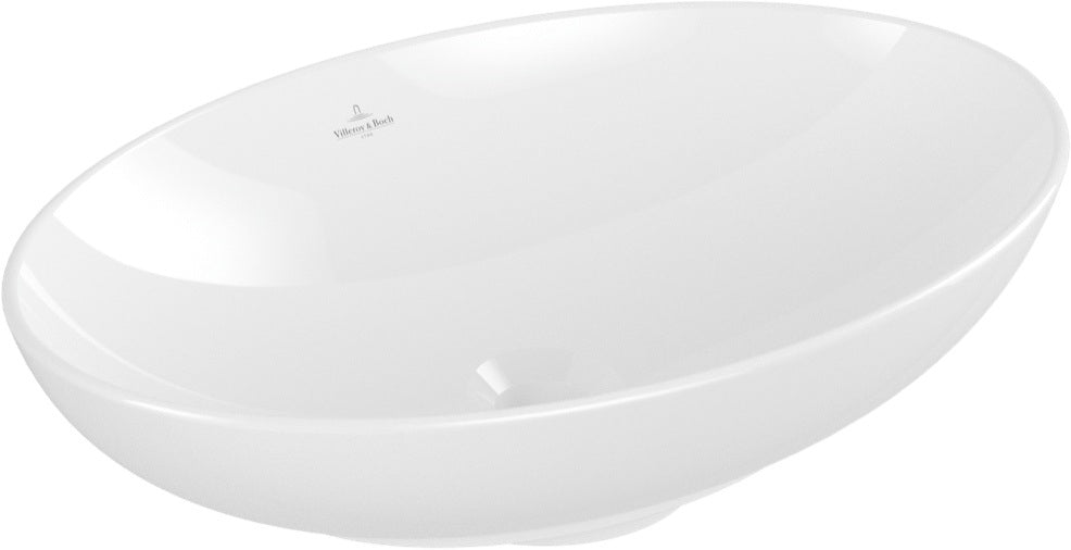 Villeroy & Boch Aufsatzwaschbecken Loop & Friends 4A4 701 560x380x150mm Oval Weiß Alpin