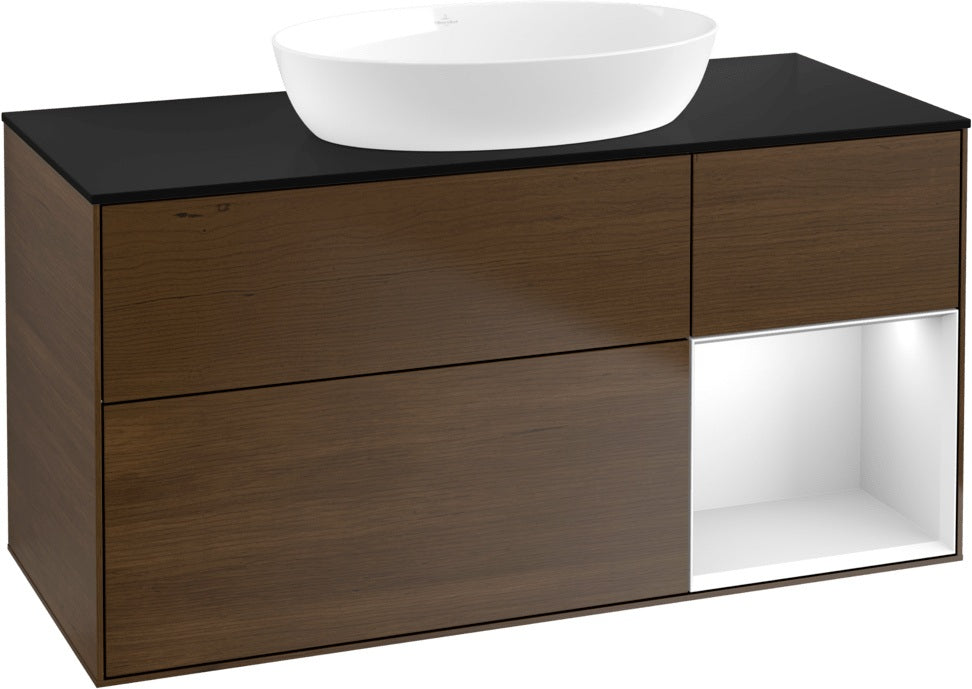 Villeroy & Boch Finion Waschtischunterschrank FA72GFGF 1200 mm Glossy White Lacquer mit LED-Beleuchtung