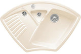 Villeroy & Boch Eckspüle Arena Eck 975x625mm Ivory CeramicPlus mit Ablaufgarnitur