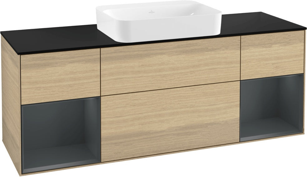 Villeroy & Boch Finion Waschbeckenunterschrank 1600 mm Glossy White Lacquer mit Beleuchtung