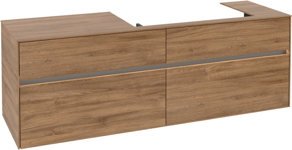 Villeroy & Boch Waschtischunterschrank Collaro C027 B0 1600 mm Glossy White mit LED-Beleuchtung