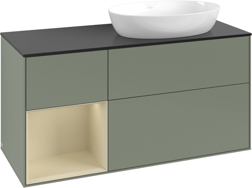 Villeroy & Boch Finion Waschtischunterschrank 1200 mm Glossy White mit Beleuchtung