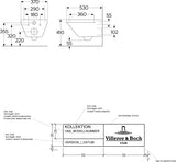 Villeroy & Boch Architectura WC-Set 4694CL, 370x530mm, oval, weiß alpin, wandhängend, spülrandlos