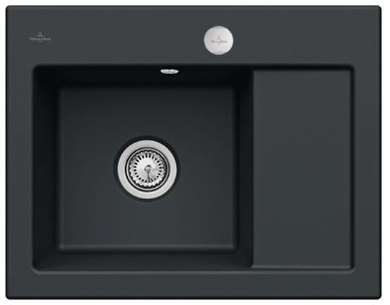 Villeroy & Boch Einbauspüle Subway 45 Compact Keramik Ebony CeramicPlus 650x510 mm