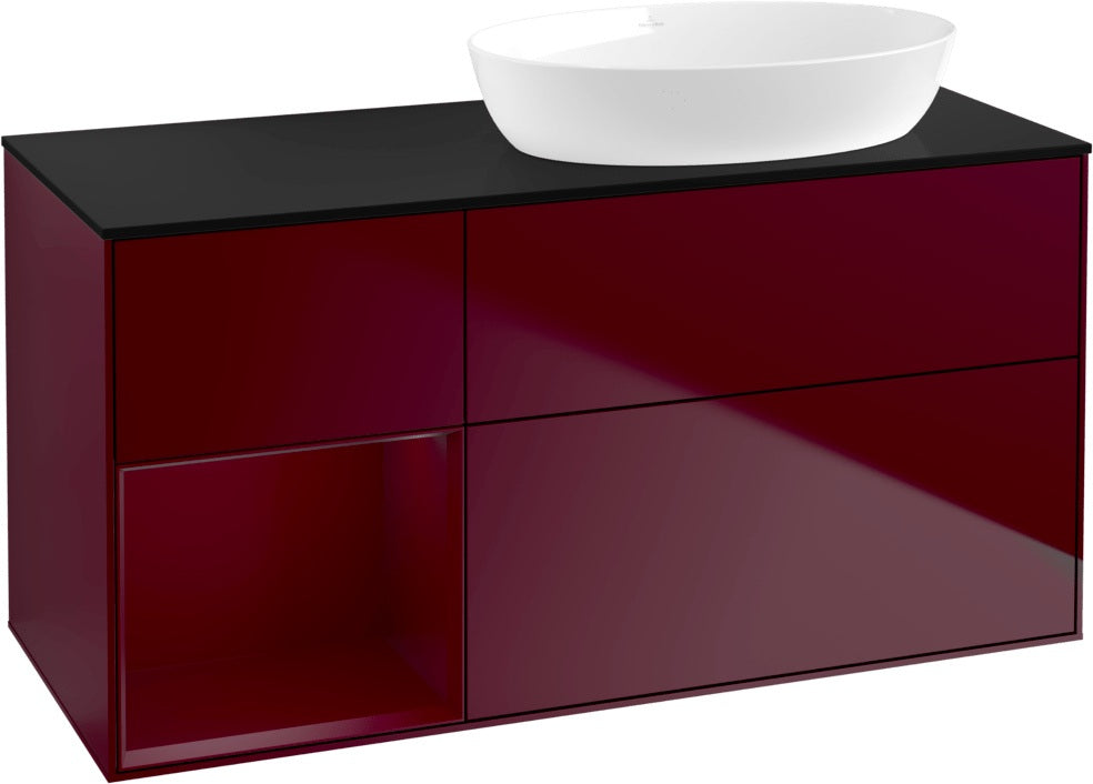 Villeroy & Boch Waschtischunterschrank Finion FA42G 1200 mm Glossy White Lacquer mit Beleuchtung