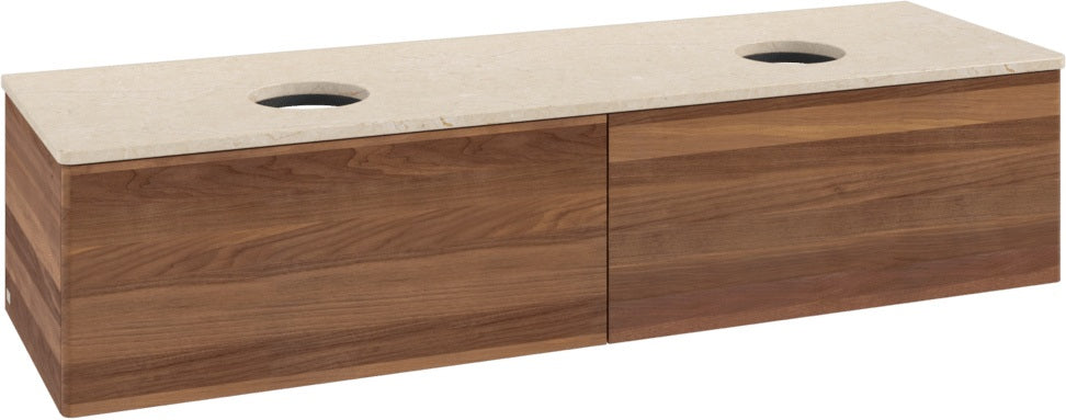 Villeroy & Boch Waschtischunterschrank Antao K39013 1600 mm Warm Walnut mit 2 Auszügen