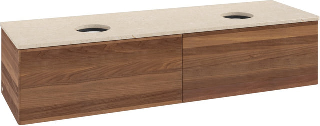 Villeroy & Boch Waschtischunterschrank Antao K39013 1600 mm Warm Walnut mit 2 Auszügen