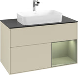 Villeroy & Boch Waschtischunterschrank Finion F252G 1000 mm Glossy White Lacquer mit LED-Beleuchtung