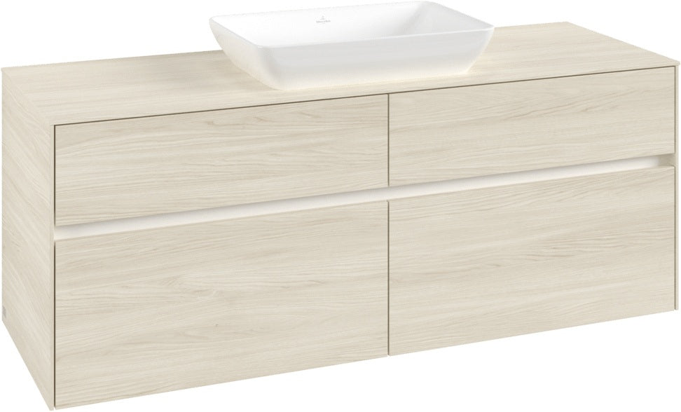 Villeroy & Boch Waschtischunterschrank Collaro C116 B0 1400 mm White Oak mit Beleuchtung