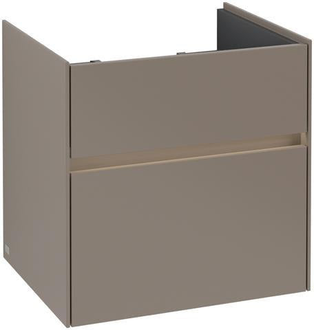 Villeroy & Boch Collaro Waschtischunterschrank mit LED-Beleuchtung, 554 mm, Black Matt Lacquer