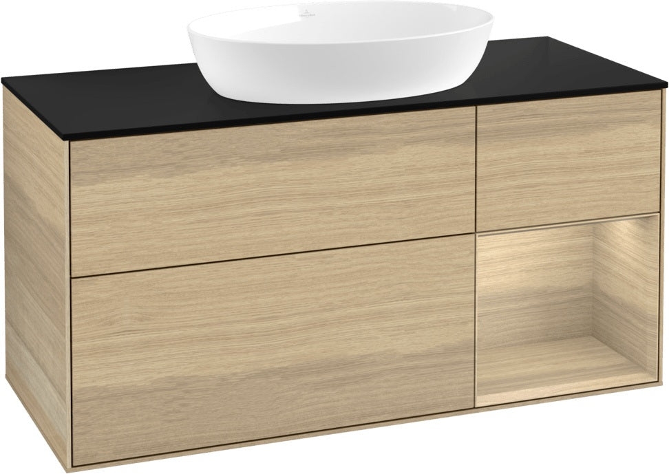 Villeroy & Boch Finion Waschtischunterschrank FA72GFGF 1200 mm Glossy White Lacquer mit LED-Beleuchtung