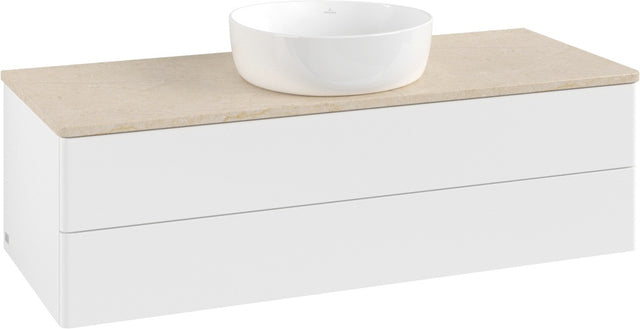 Villeroy & Boch Waschtischunterschrank Antao K21013 1200 mm Weiß Matt Lack mit 2 Auszügen