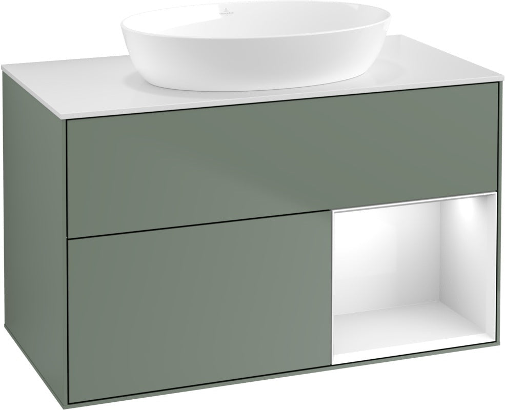 Villeroy & Boch Finion Waschtischunterschrank FA21GFGF 1000 mm Glossy White Lacquer