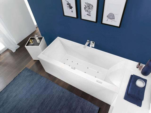 Villeroy & Boch Squaro Edge 12 Whirlpool UAE160SQE2A1V 1600x750mm Weiß Alpin