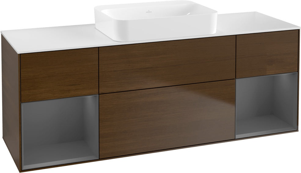 Villeroy & Boch Finion Waschtischunterschrank 1600 mm Glossy White Lacquer mit Beleuchtung