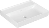 Villeroy & Boch Collaro Wandwaschbecken 600x470 mm Weiß Alpin – TitanCeram, ohne Hahnloch, für Wandmontage