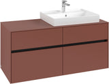 Villeroy & Boch Waschtischunterschrank Collaro C083 B0, 1200 mm, White Oak, mit Beleuchtung und SoftClosing